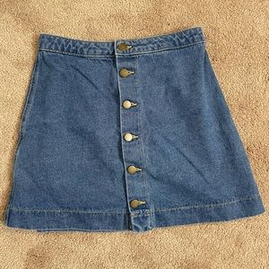 American Apparel denim mini skirt